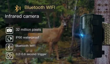 10PCS/Lot Bluetooth verze železniční kamera s vysokým rozlišením infračervená kamera vodotěsné zvířat monitorování snímače sledování kamery