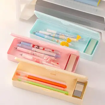 1 Kus Mini Tužka Pouzdro Jednoduchost penál jednobarevné Série Psací potřeby Úložný Box DIY Dekorativní penál Školní Supp
