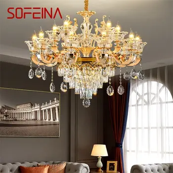 SOFEINA Moderní Lustry Lampy Gold Luxusní LED Crystal Svíčka Přívěsek Světlo pro Domácí Obývací Pokoj Ložnice Příslušenství Hotelu
