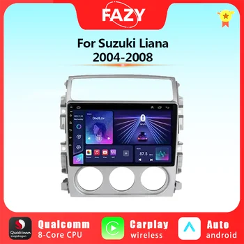 Qualcomm 8 Core Android Auto Multimediální autorádia Pro Suzuki Liana 2004-2008 Bezdrátové Carplay 2din DVD Autoraido GPS, 4G+WI-fi DSP