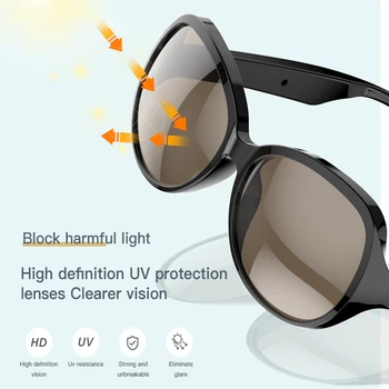 2023 F07 Bezdrátové sluneční Brýle Handsfree Volání Pánské Bluetooth 5.3 Sluchátka Stereo Inteligentní Hudba na Brýle na Řízení