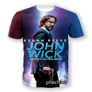 phechion Nové Módní Muži/Ženy John Wick 3D Tisk Krátký Rukáv T-Shirt Ležérní Hip Hop v Létě T Shirt Topy S39
