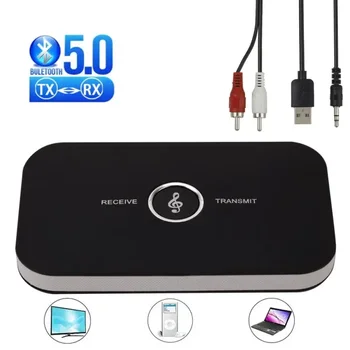 Bluetooth Audio Přijímač, Vysílač, RCA, 3.5 mm AUX Jack USB Dongle Hudby Bezdrátový Adaptér pro Auto, PC, TV, Domácí Stereo Sluchátka