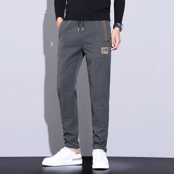 Pánské Kalhoty korejský Módní 2023 Nové Podzimní Kalhoty Muži Ležérní šněrovací Pánské Kalhoty Univerzální Muži Oděv Jogger Kalhoty