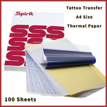 Tetování, A4 Přenosu Papíru 100 Listů Tetování Transfer Papír Šablony Uhlíku Kopírka Ducha Šablony Uhlíku 4 Vrstvy Termální Papír