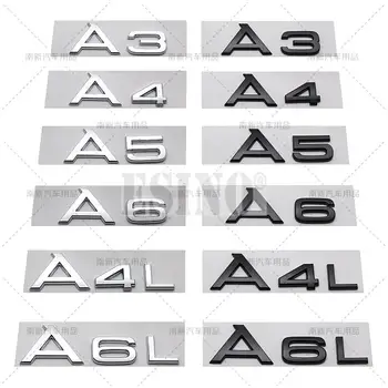 Car Styling 3D ABS Lepidlo Náhradní Zadní Kufr Znak Odznak Obtisk Nálepka pro Audi A1 A3 A4 A5 A6 A7 A8 Q2 Q3 Q5 Q7