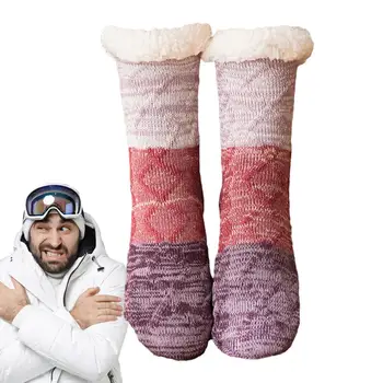 Podlaha Ponožky Dámská Zimní Útulné Ponožky Pro Ženy Pohodlné Fuzzy Ponožky Na Spaní, Non-Slip Prodyšné Děti Muži Těhotná Maminka Dárky