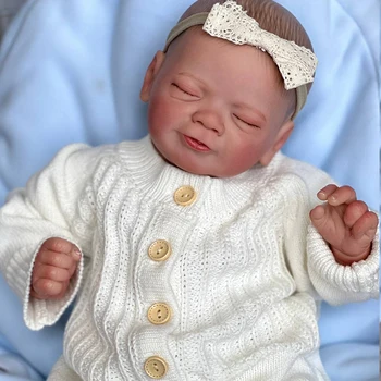 18 Palců Vito Reborn Baby Doll Hotové 3D Malované Bebe Reborn Novorozené Skutečný Živý Sběratelské Umělecké Panenky Hračky Dárek