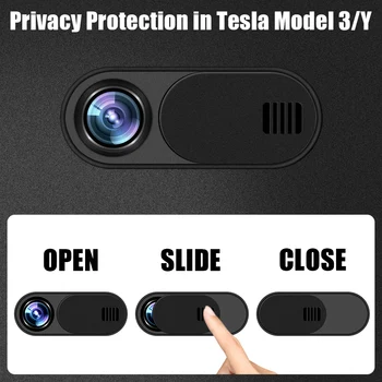 1 KS Materiál ABS Fotoaparátu Kryt Chrání Pro Tesla Model 3 Model Y Webcam Snímek Oken Interiér Auta Doplňky
