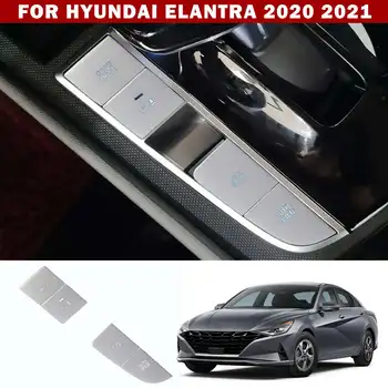 Slitiny Řadící páky Knoflík Kryt Čalounění Dveří Rukojeť Okno Zvedněte Panel Přepínač Tlačítko Kryt Střihu pro Hyundai Elantra CN7 2020 2021