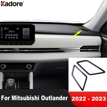 Interiéru Příslušenství Pro Mitsubishi Outlander 2022 2023 Uhlíkových Vláken Auto Přední Palubní Desce Klimatizace Větrací Otvor Výstupní Kryt Střihu