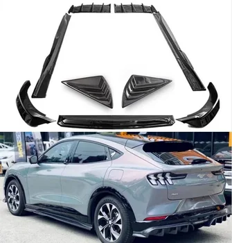 ABS, Černé Přední Nárazník Ret Spoiler Kufru Difuzor Straně Sukně Tělo Plné Kit Pro Ford Mustang Mach-E 2021 2022 2023