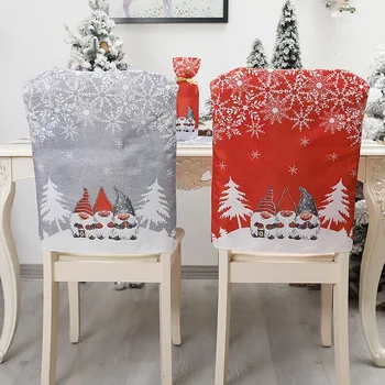 Vánoční Židle Kryt Veselé Vánoční Dekorace pro Domácí Židle Zpět Výzdoba, Nový Rok Party Dodávky Vánoční Ozdoby Navidad 2023