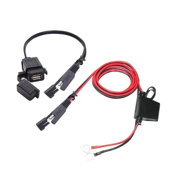 3.1 Motocykl USB Nabíječka Adaptér Kit SAE Pro Adaptér USB Telefon GPS Nabíjení na Motocyklu