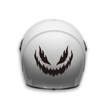Monster Smiley Tvář Samolepky Pro Motocykl Helma Dekor Obtisk Vodotěsné Motobike Styling Nálepka Na Pokrytí Škrábance