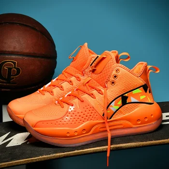 2024 Nový Vysoce Kvalitní Basketbalové Boty Muži Módní Oranžové Tenisky Muži Tlumení, Sportovní Tenisky Non skluzu Basketbalové Boty Muž