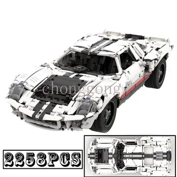 Nová MOC-33807 GT40 MK I., 1967 Superauto, Klasický Super Závodní Sportovní Auta, Stavební Bloky, Cihly Rychlost Šampion Dítě Dárky k Narozeninám