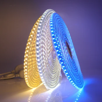 220V LED Strip Světlo 3014 120LEDs/m Flexibilní LED Pásku se Spínačem Vodotěsné Venkovní LED Pásky LED Light Bar s EU, UK Plug